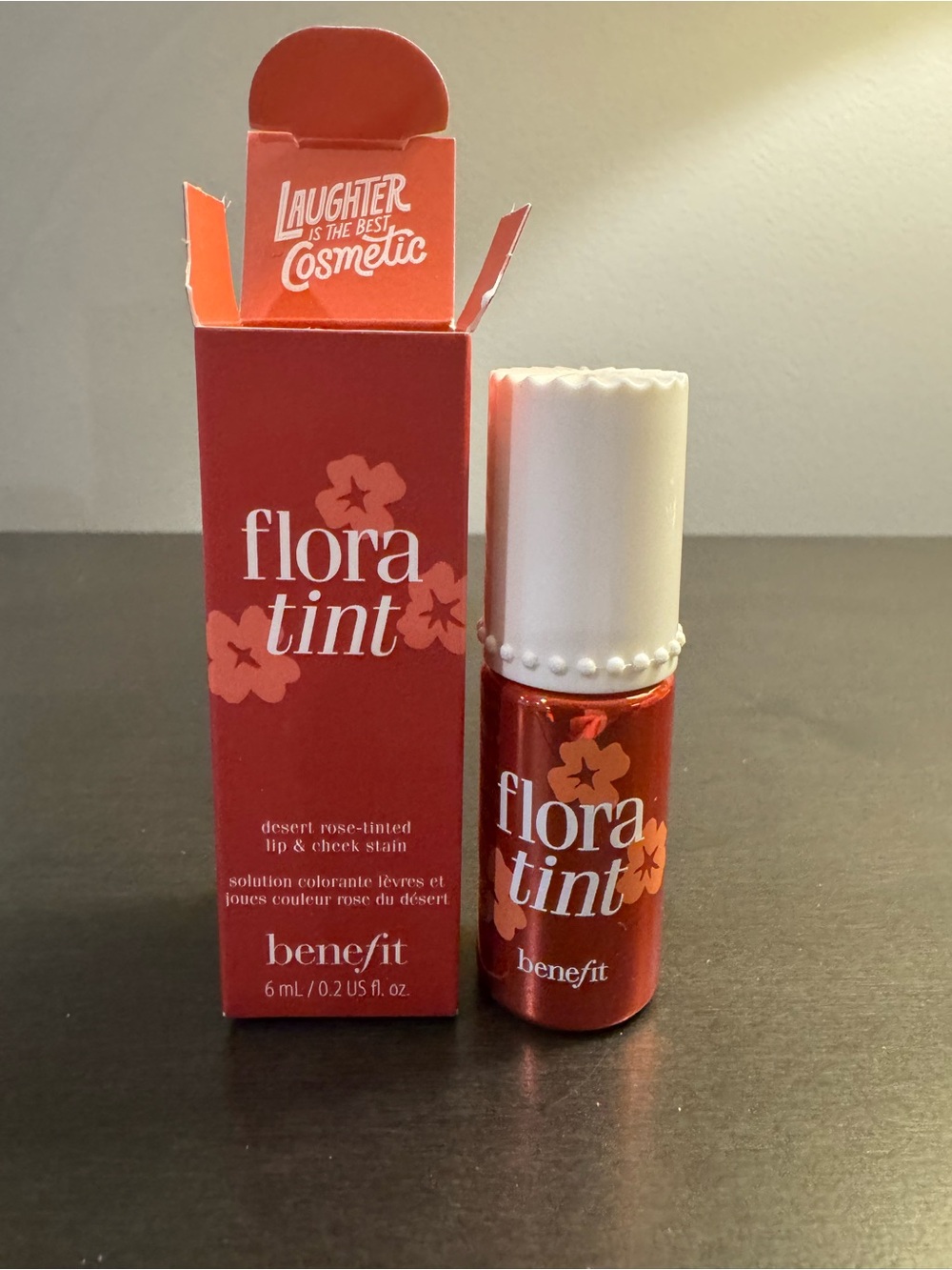 Benefit Cosmetics Flora Tint Desert Rose Lip Cheek Stain 6 ml .2 oz Full Size